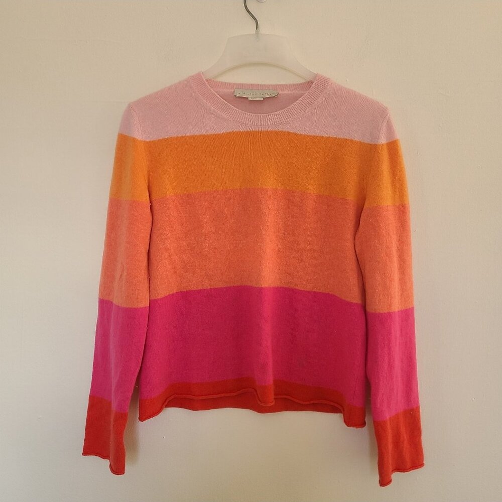 Stella Mccartney Cashmere Sweater Pink Colorblock Size 46